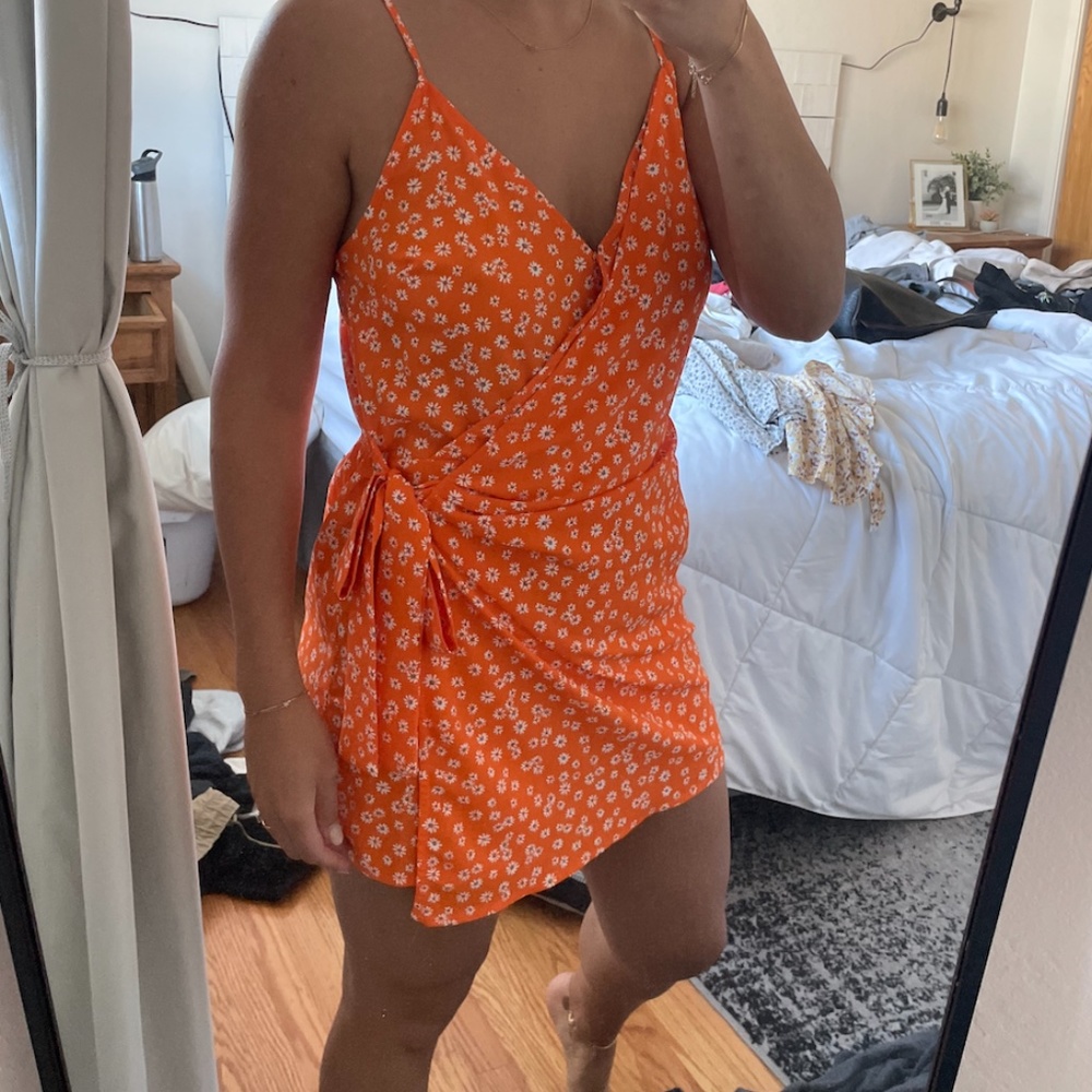 Blu Pepper Orange Floral Romper